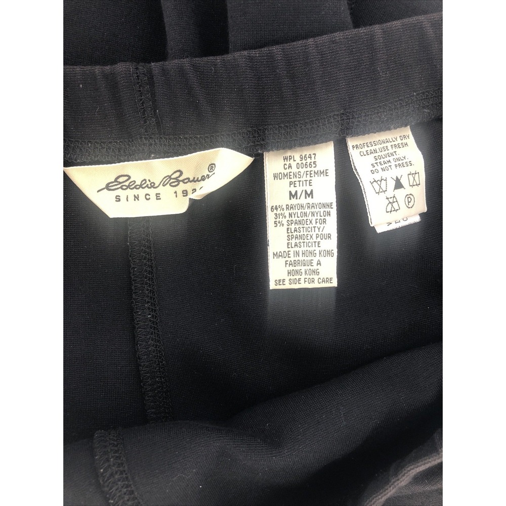 Eddie Bauer Women's Medium PETITE Black Casual Stretch Maxi Skirt Elastic Waist - Picture 5 of 7